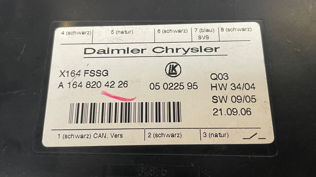 A1648204226 MERCEDES ROW SEAT CONTROL UNIT