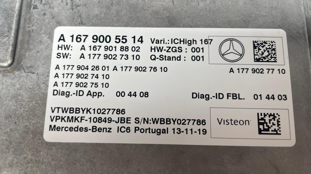 A1679005514 MERCEDES GLE CONTROL INSTRUMENT CLUSTER