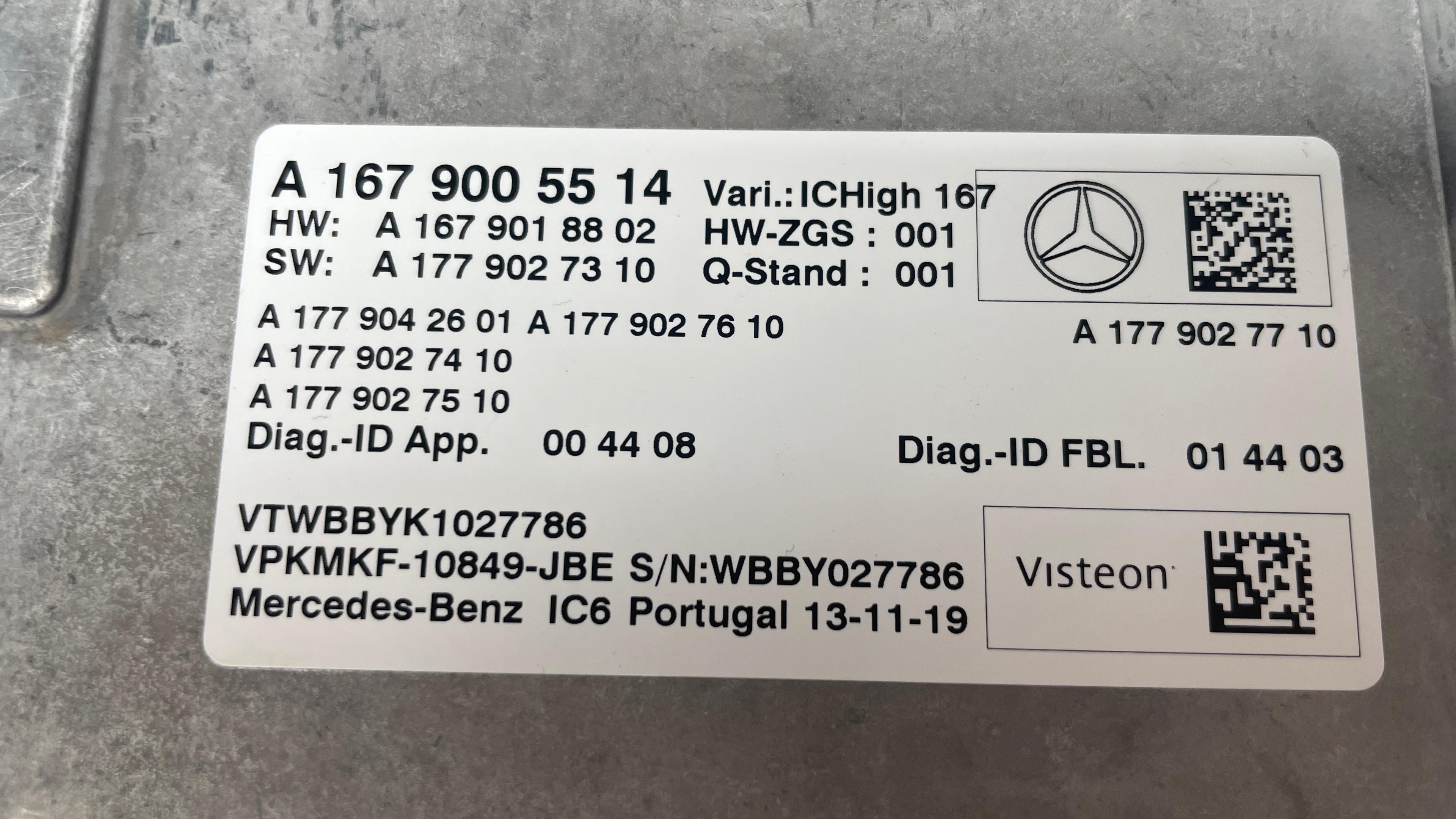 A1679005514 MERCEDES GLE CONTROL INSTRUMENT CLUSTER