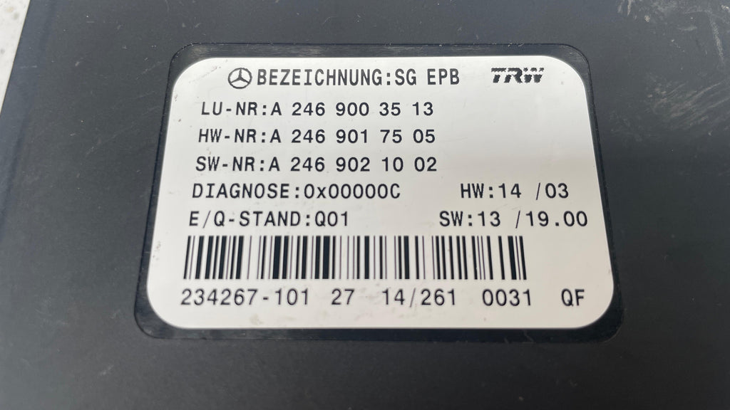 A2469003513 MERCEDES CLA PARKING BRAKE MODULE