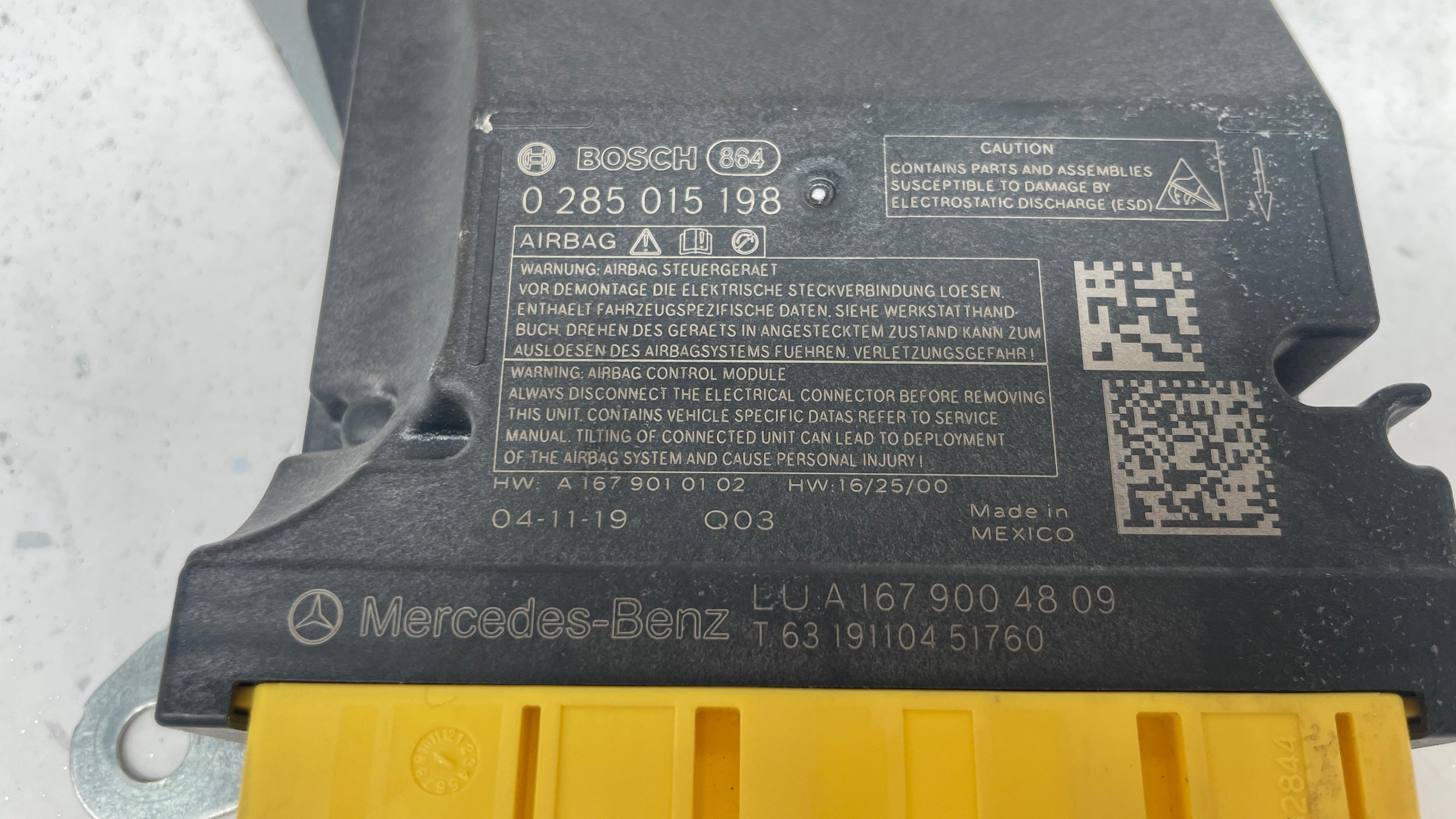 A1679004809 MERCEDES GLE SRS CONTROL UNIT