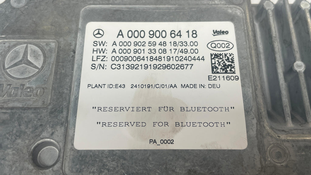 A0009006418 MERCEDES W213 GENUINE FRONT CAMERA CONTROL UNIT