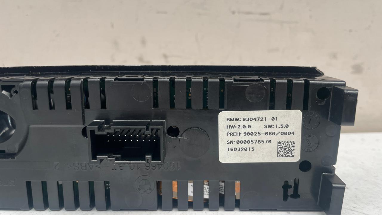 9304721-01 BMW F01  HVAC CLIMATE CONTROL UNIT