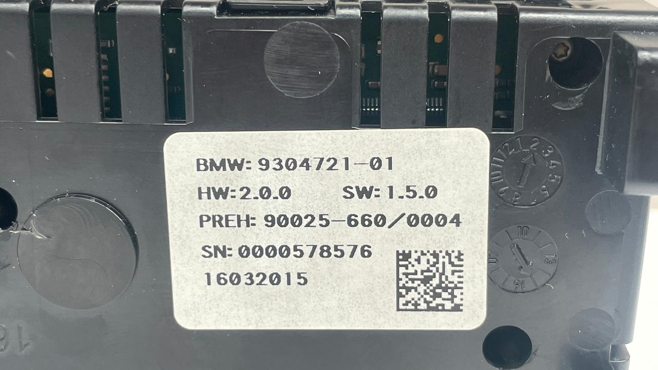 9304721-01 BMW F01  HVAC CLIMATE CONTROL UNIT