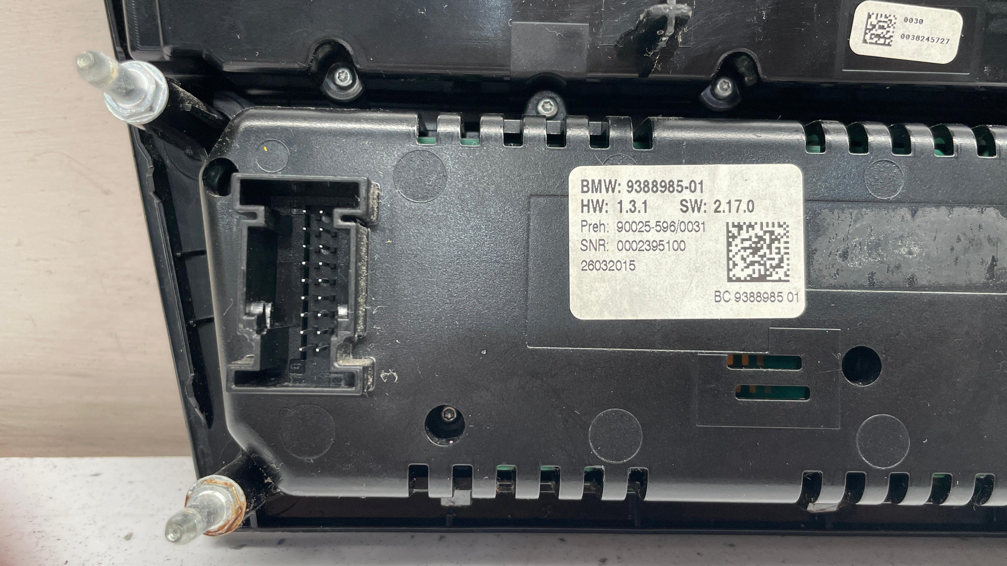 9388985-01 BMW F01  HVAC  CLIMATE CONTROL UNIT
