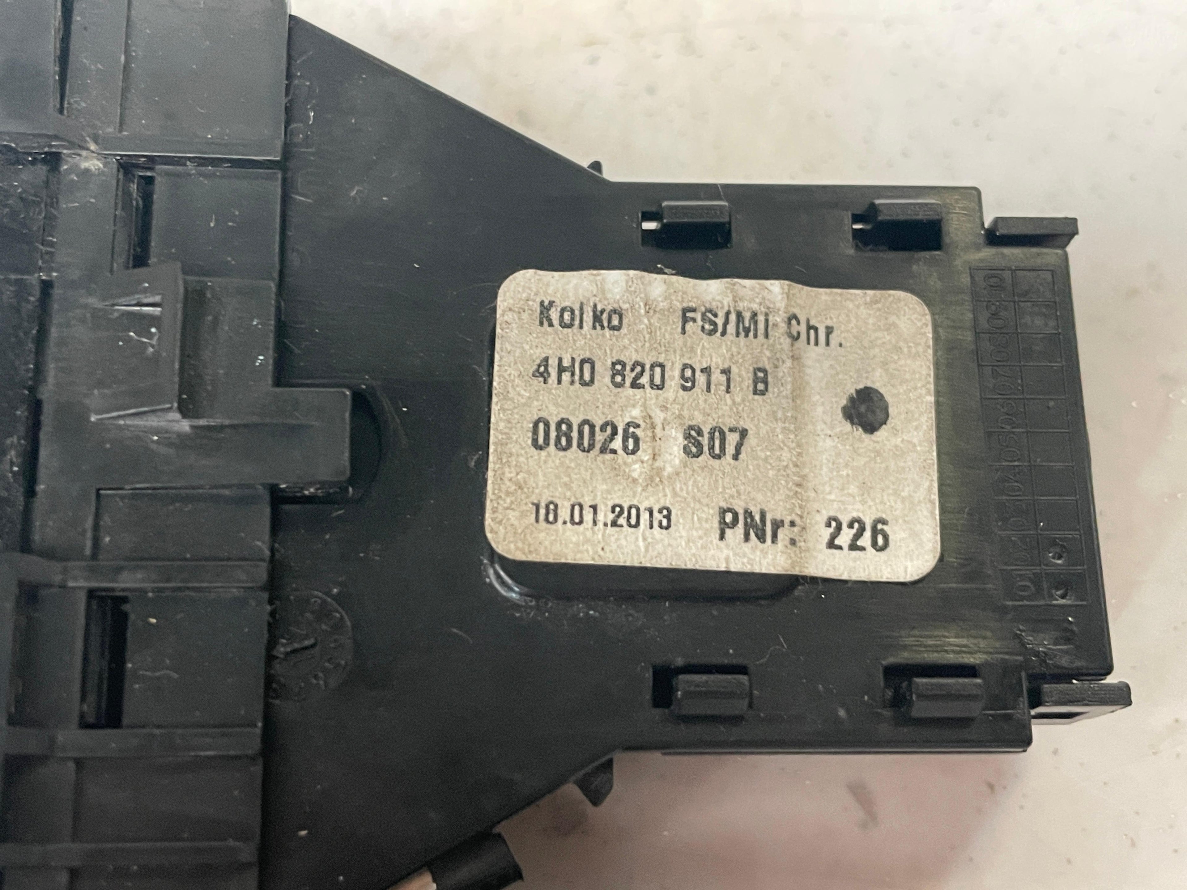 4H0820911B AUDI A8 DASH SWITCH PANEL BRUSHED ALUMINIUM