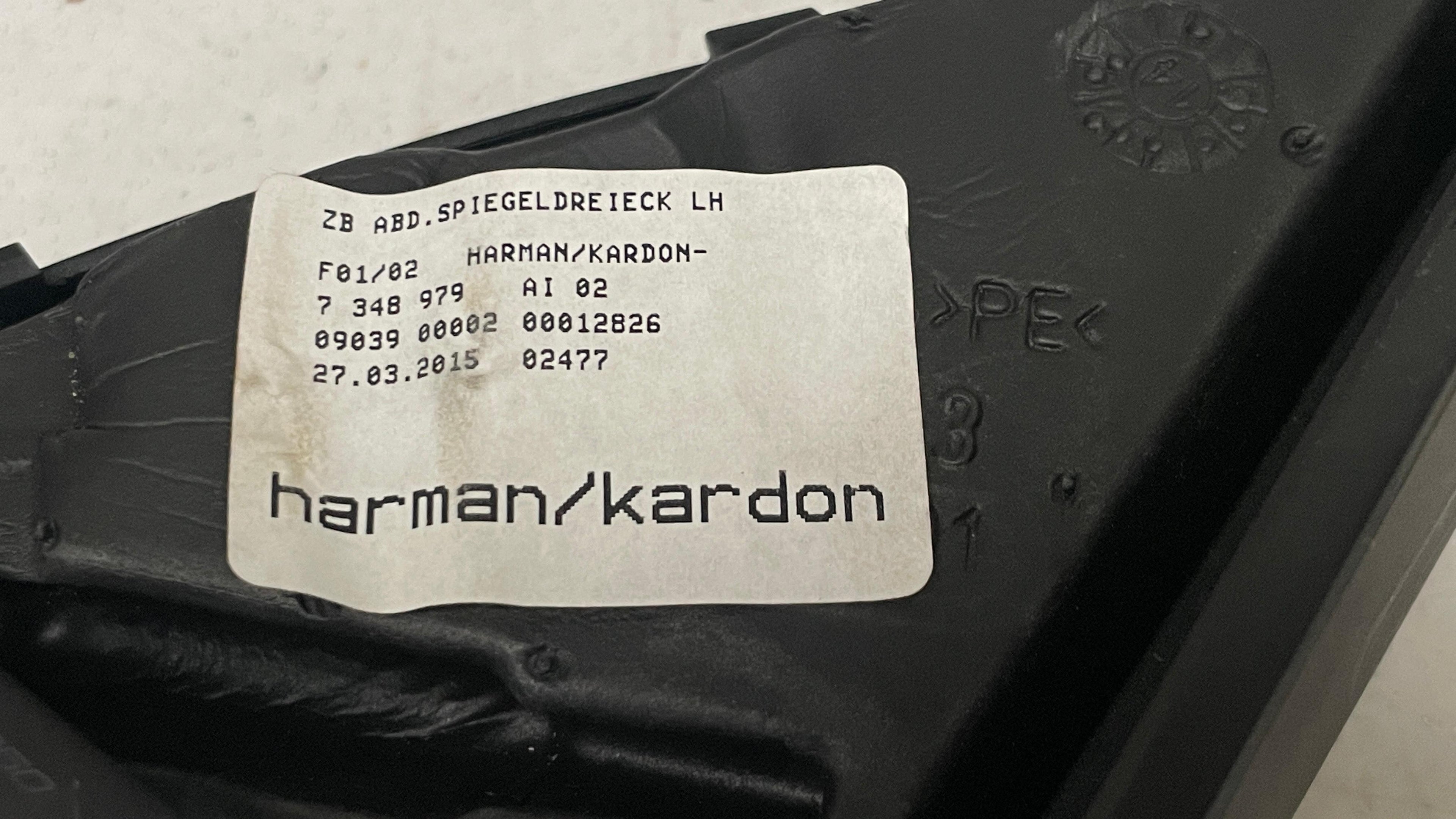 7348979 BMW F01 SPEAKER GRILLE COVER HARMAN KARDON