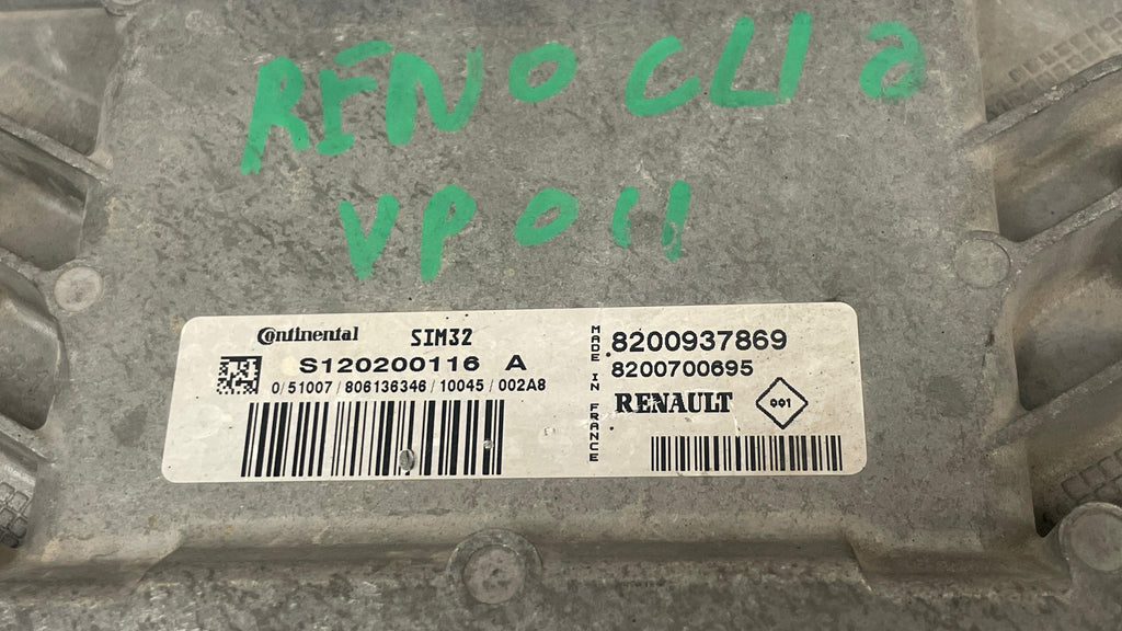 S120200116 RENAULT CLIO ENGINE CONTROL UNIT