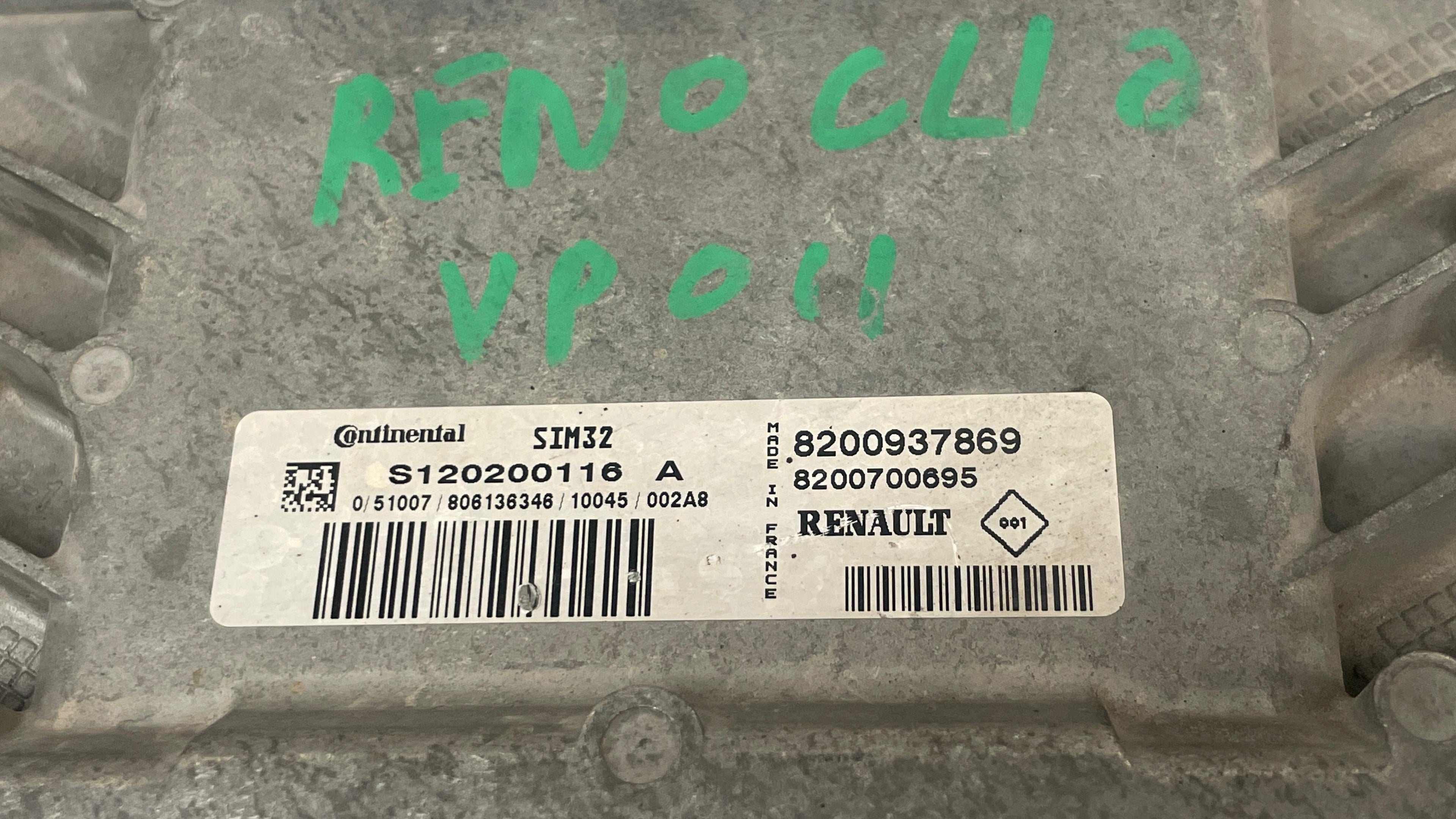 S120200116 RENAULT CLIO ENGINE CONTROL UNIT