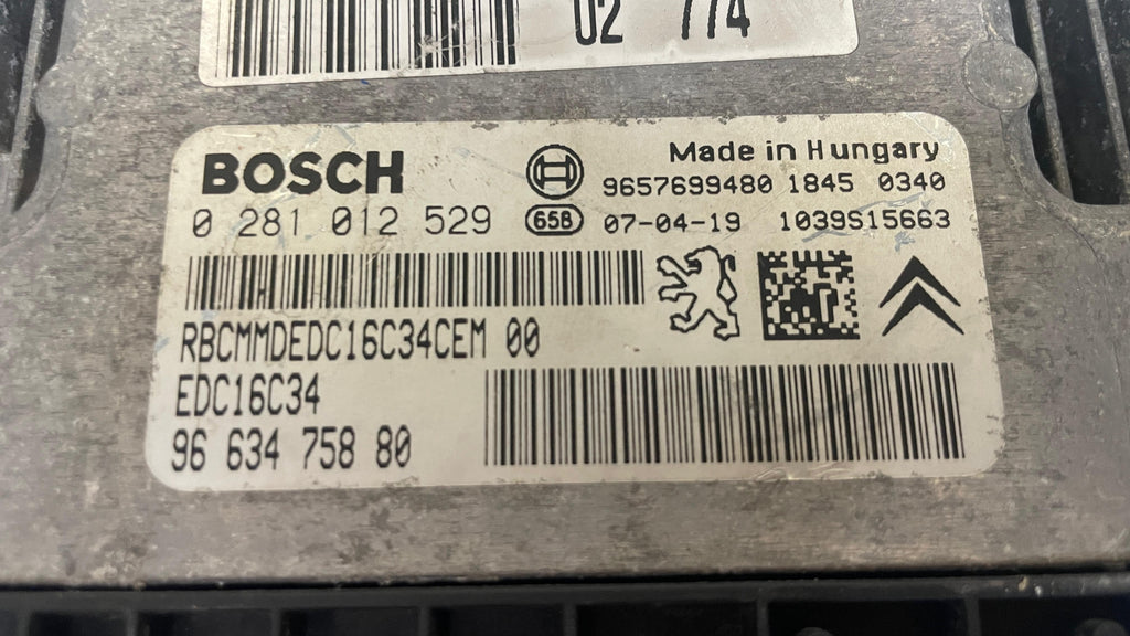 0281012529  PEUGEOT BOSCH CONTROL UNIT