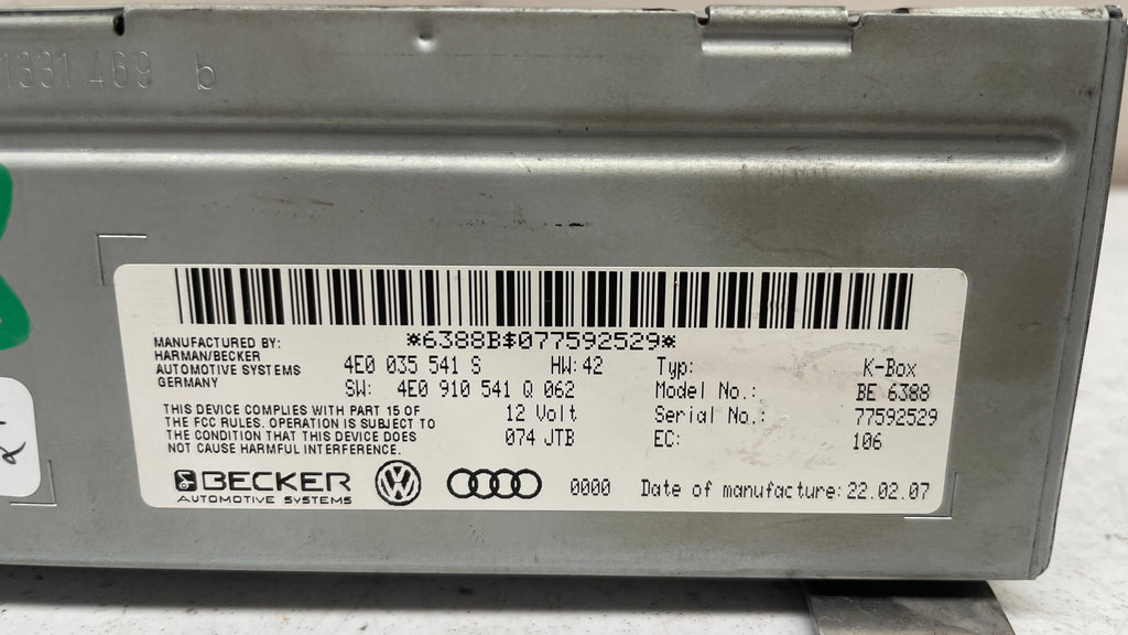 4E0035541S AUDI MULTIMEDIA  RECEIVER  MODULE  UNIT