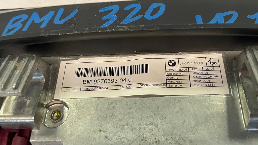 9270393040  BMW NAVIGATION DISPLAY SCREEN