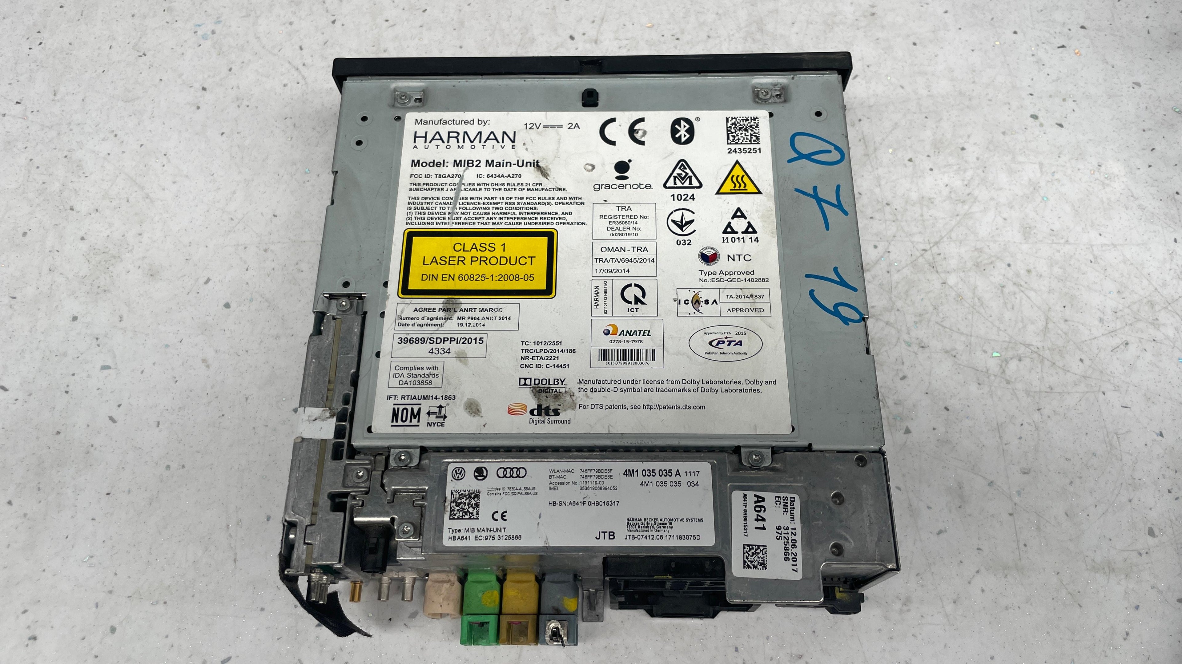 4M1035035A  AUDI  HARMAN KARDON MULTI MEDIA