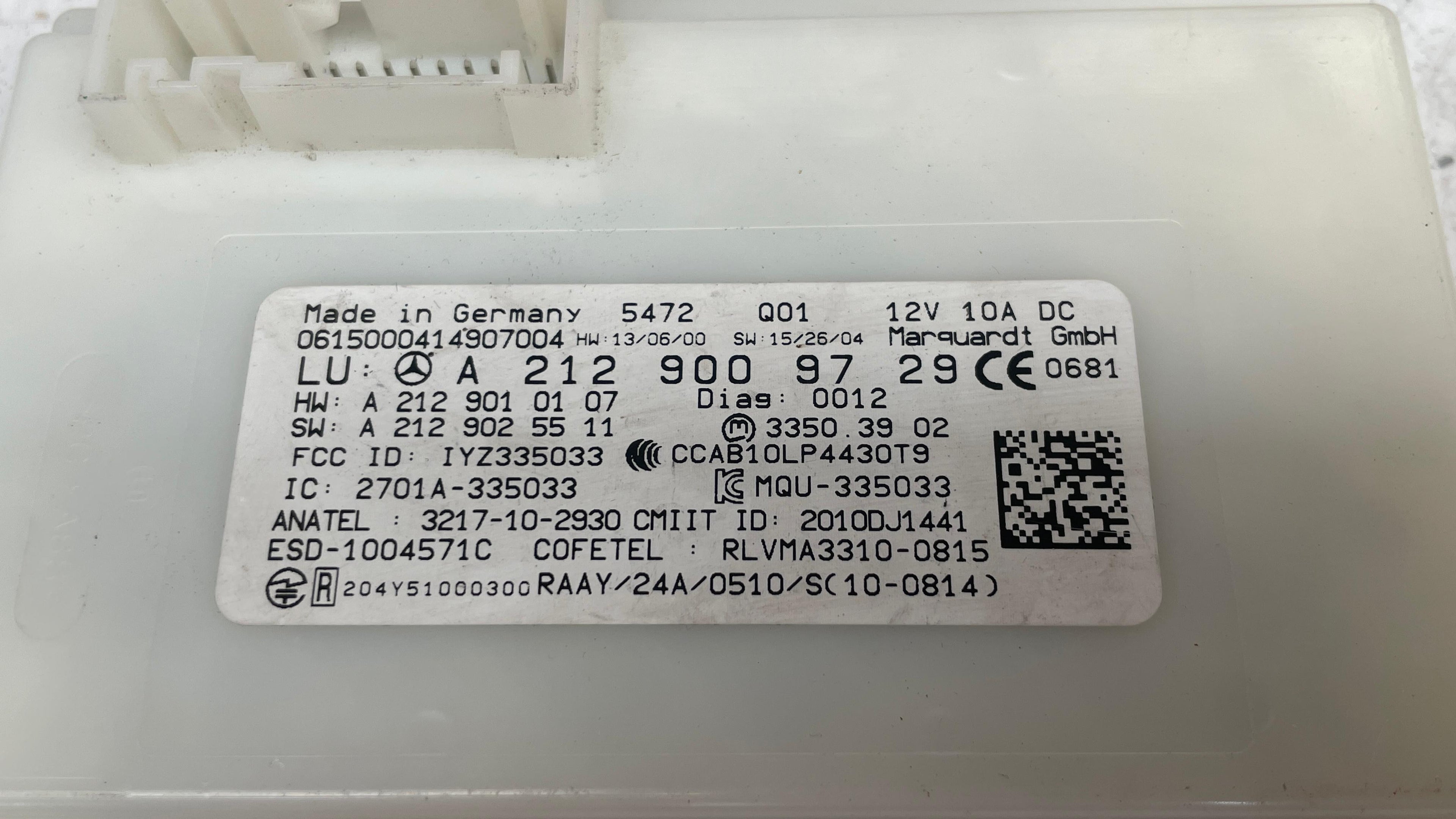 A2129009729  MERCEDES KEYLESS  CONTROL UNIT