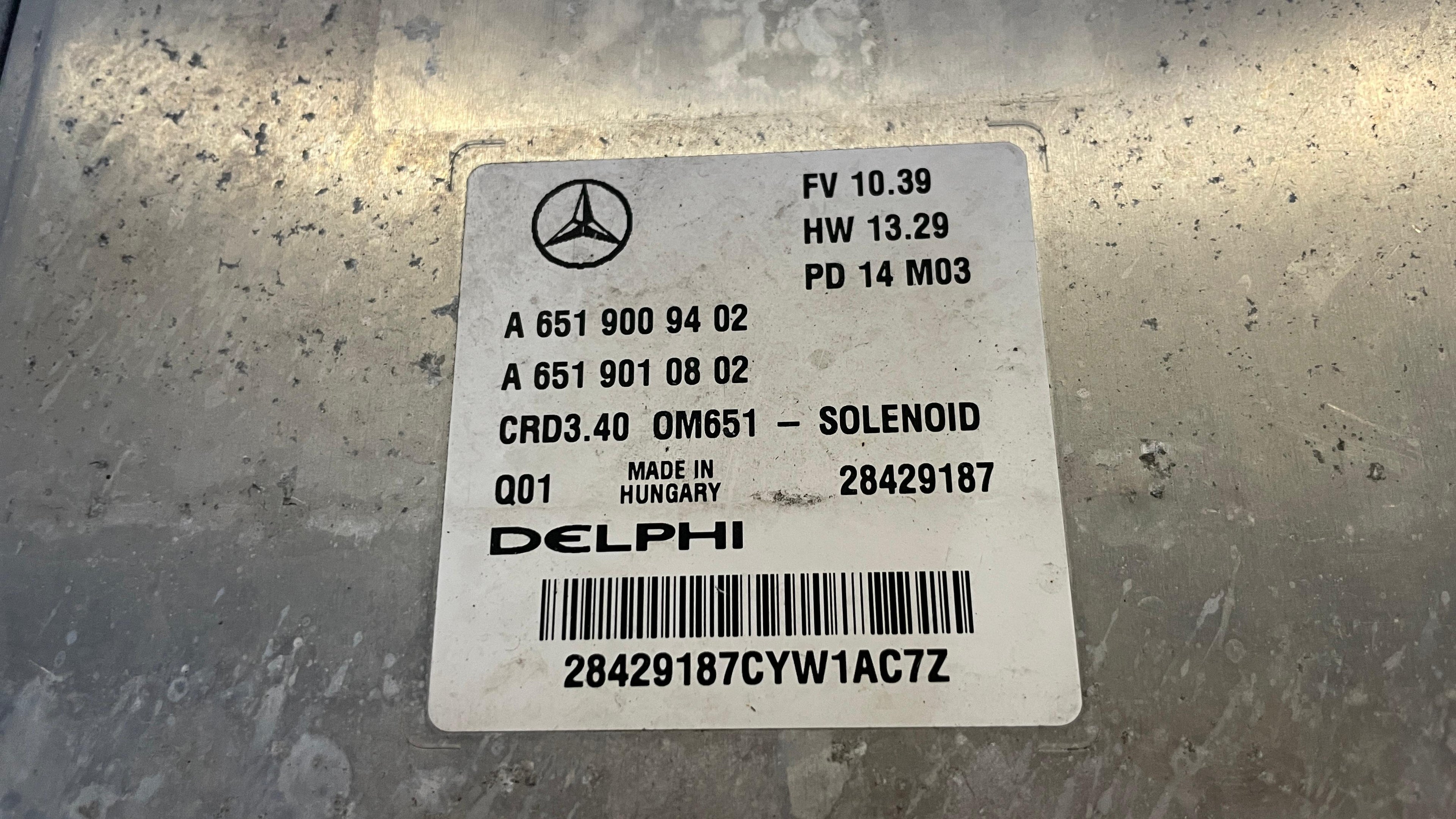 A6519009402 MERCEDES W246 ENGINE CONTROL UNIT ECU