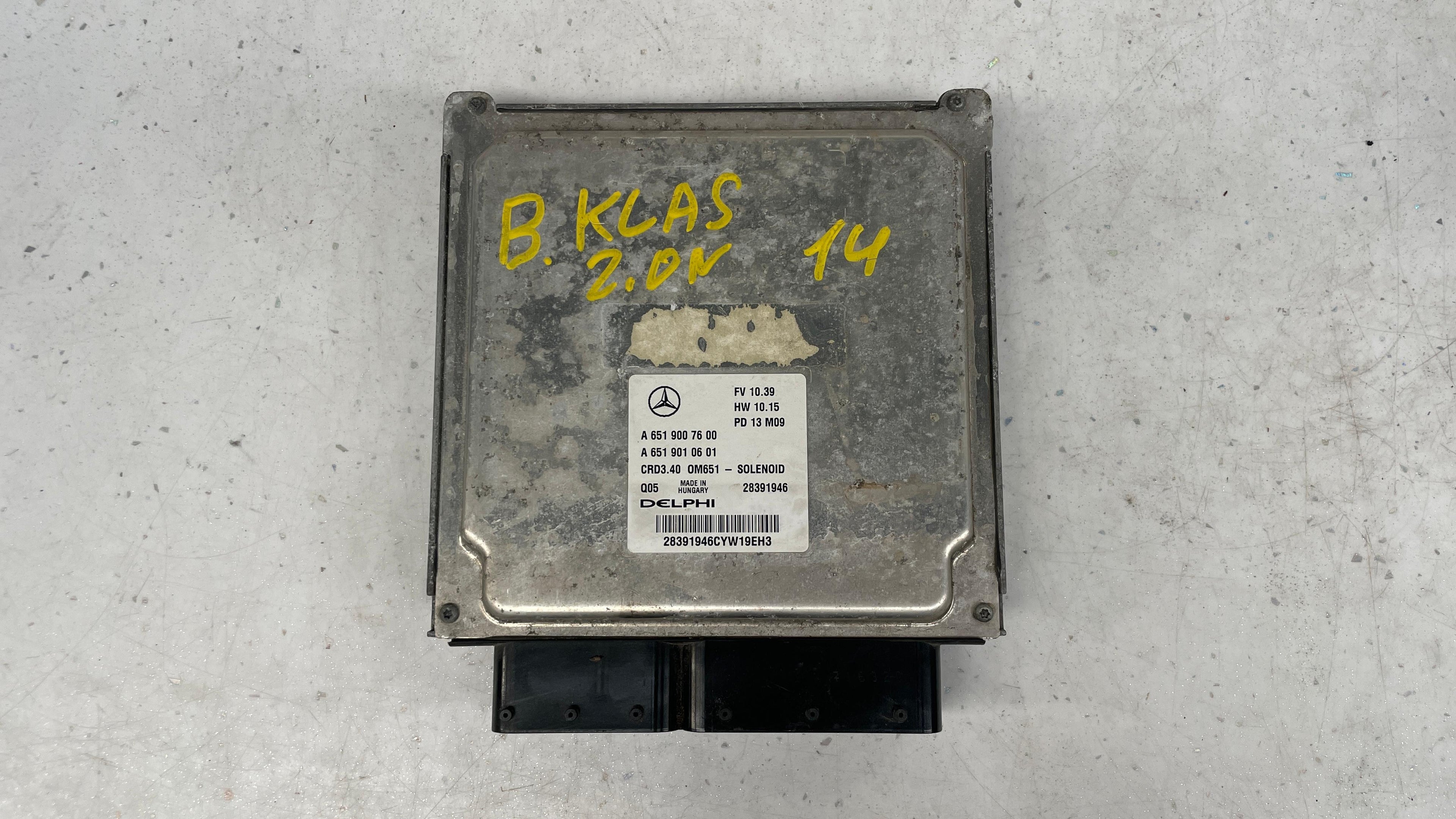 A6519007600 MERCEDES W246 ENGINE CONTROL UNIT ECU