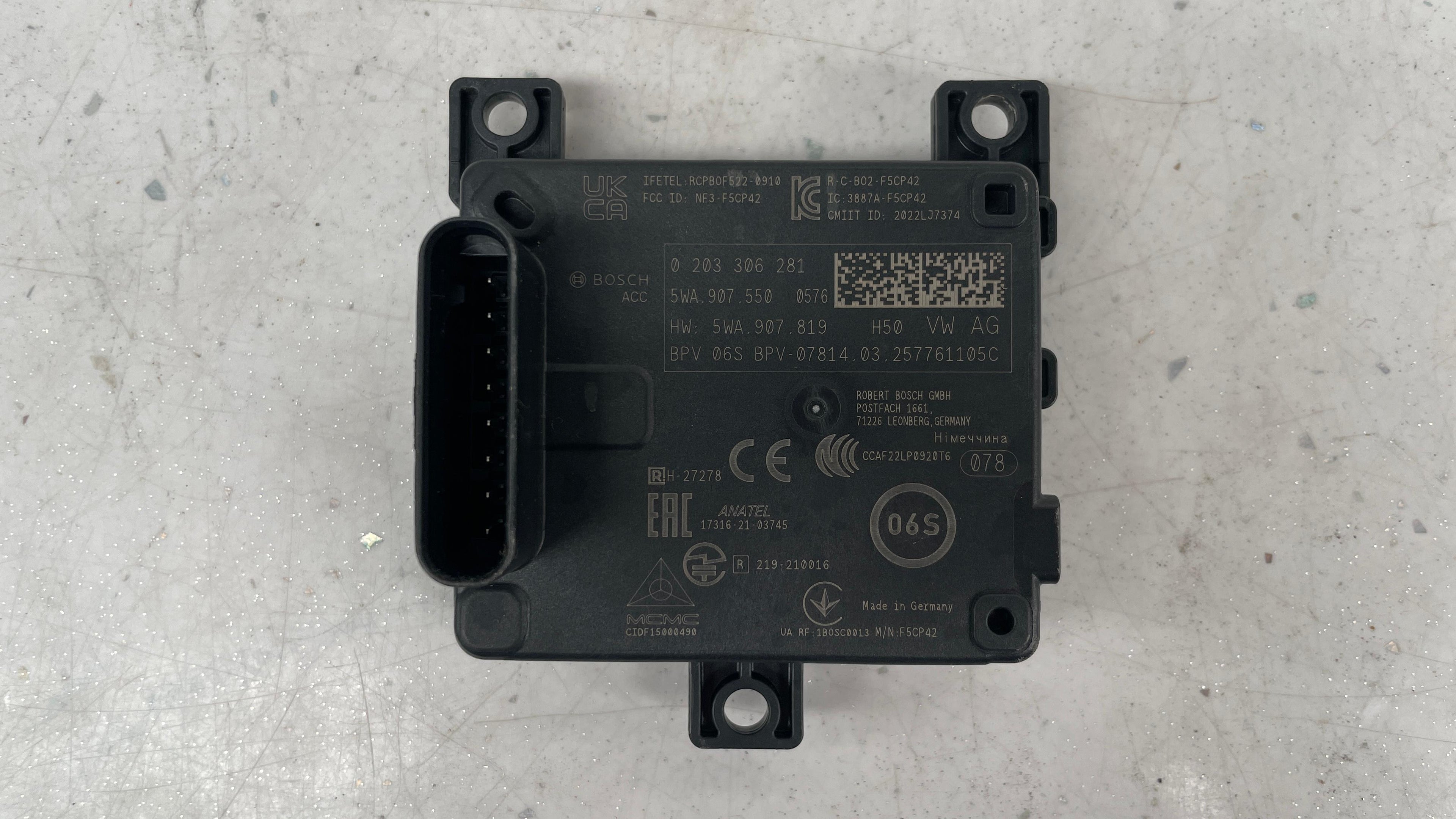 5WA907550 AUDI A3 RADAR SENSOR CONTROL UNIT
