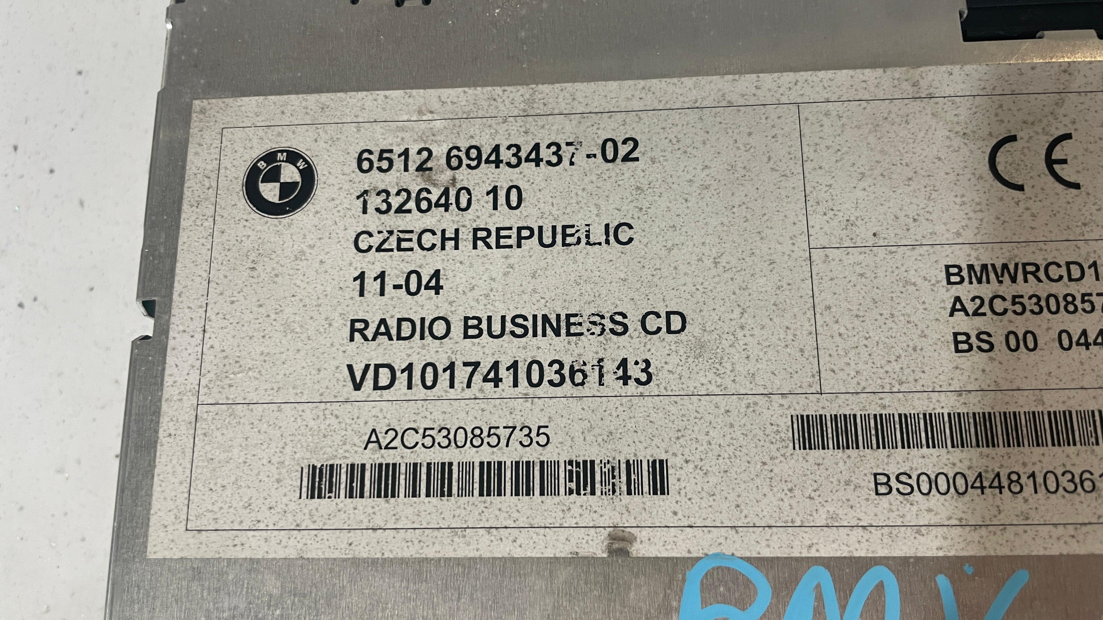 65126943437-02 BMW X3 BUSINES CD RADIO