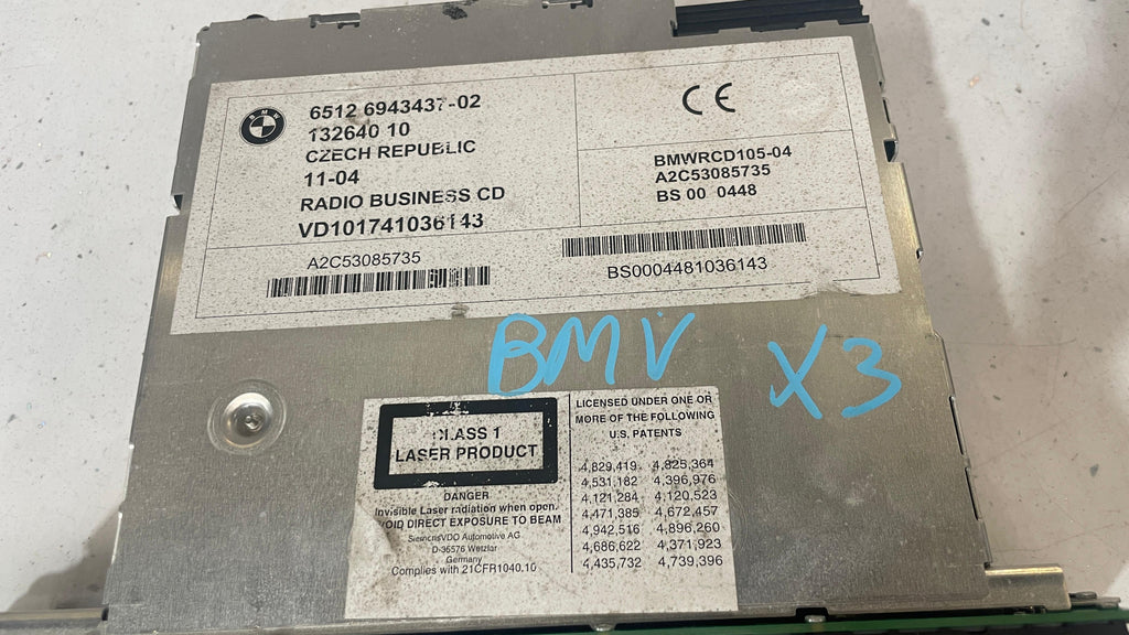65126943437-02 BMW X3 BUSINES CD RADIO