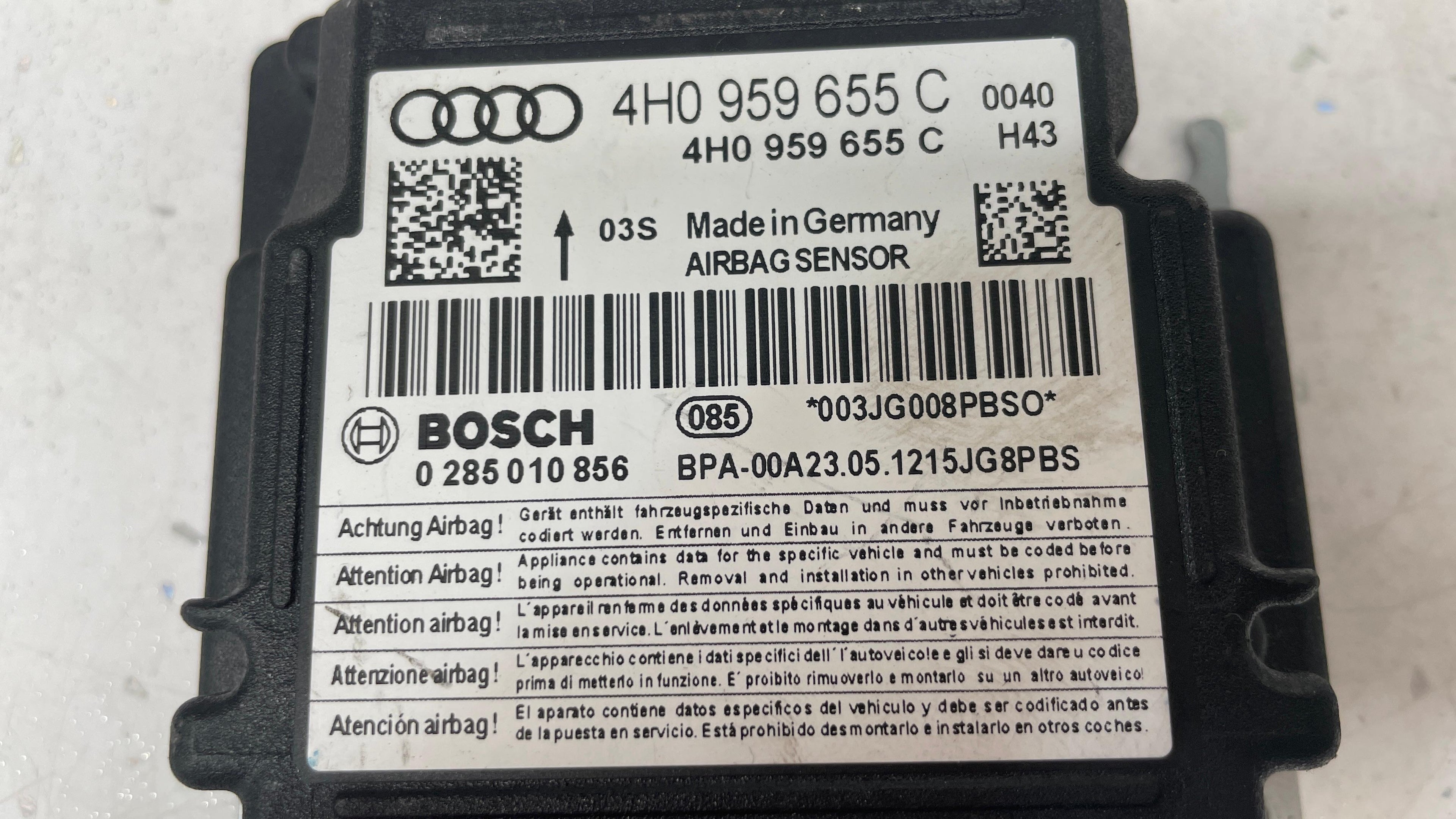 4H0959655C  AUDI A6  SRS CONTROL