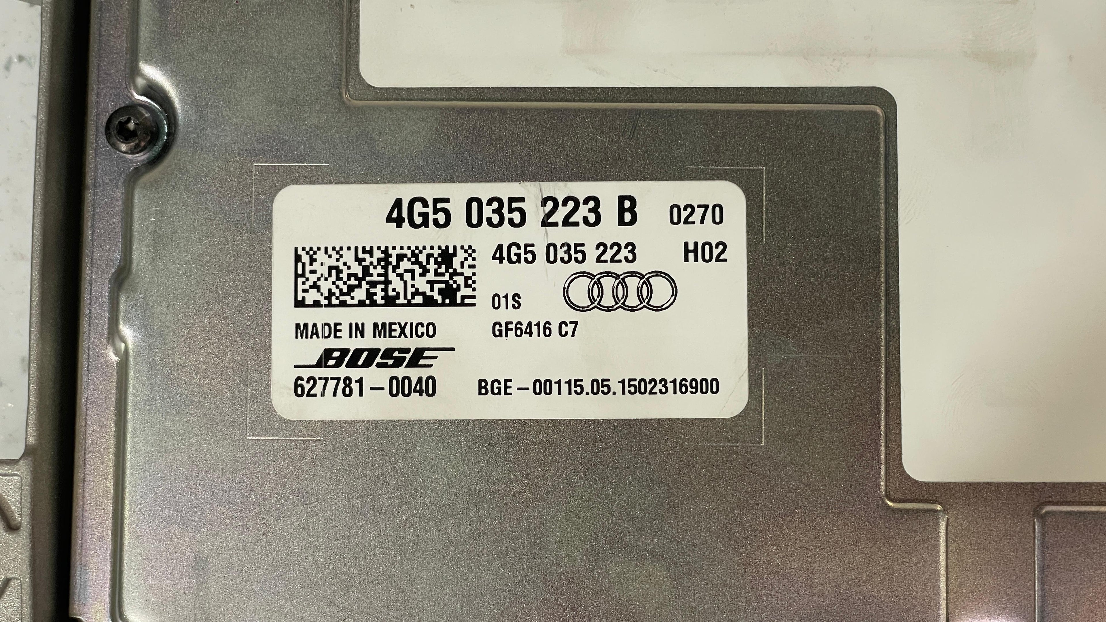 4G5035223B AUDI A7 BOSE AMPLIFIER SOUND SYSTEM