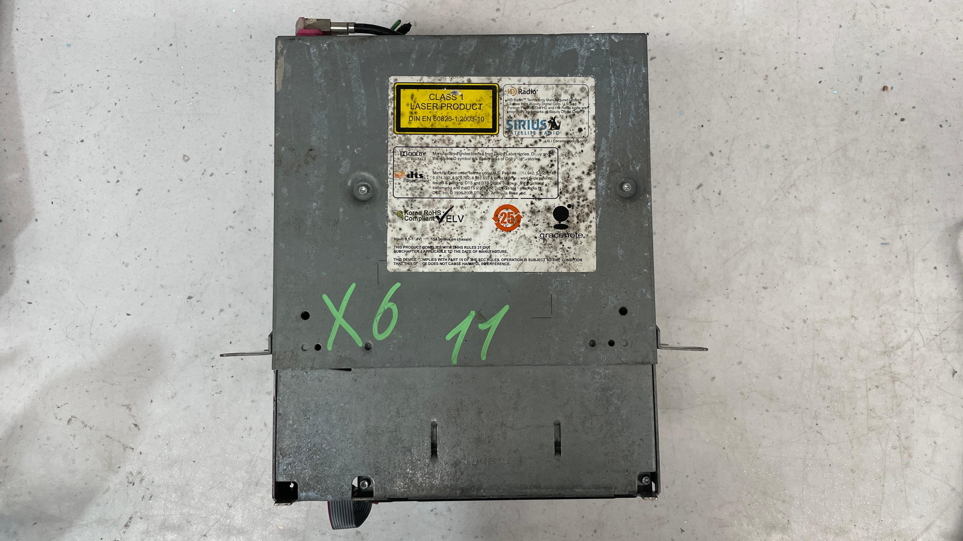 CI923922602 BMW X6 NAVIGATION RADIO CD PLAYER UNIT