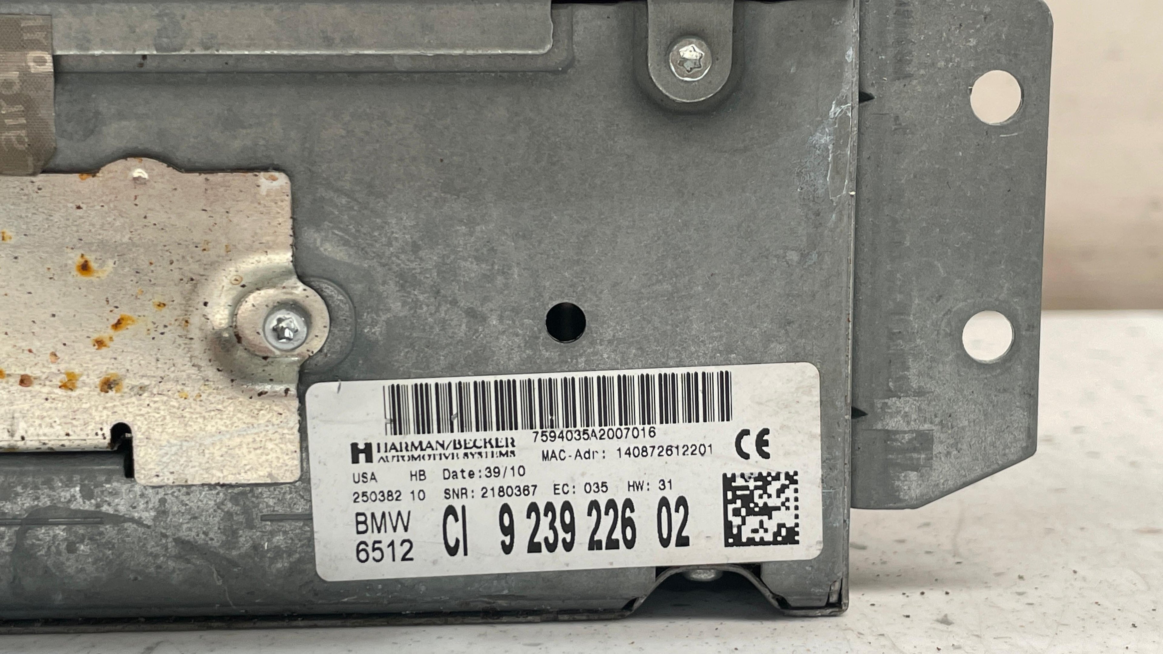 CI923922602 BMW X6 NAVIGATION RADIO CD PLAYER UNIT