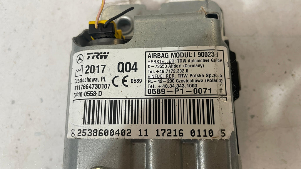 2538600402 MERCEDES W205 KNEE SRS CONTROL UNIT