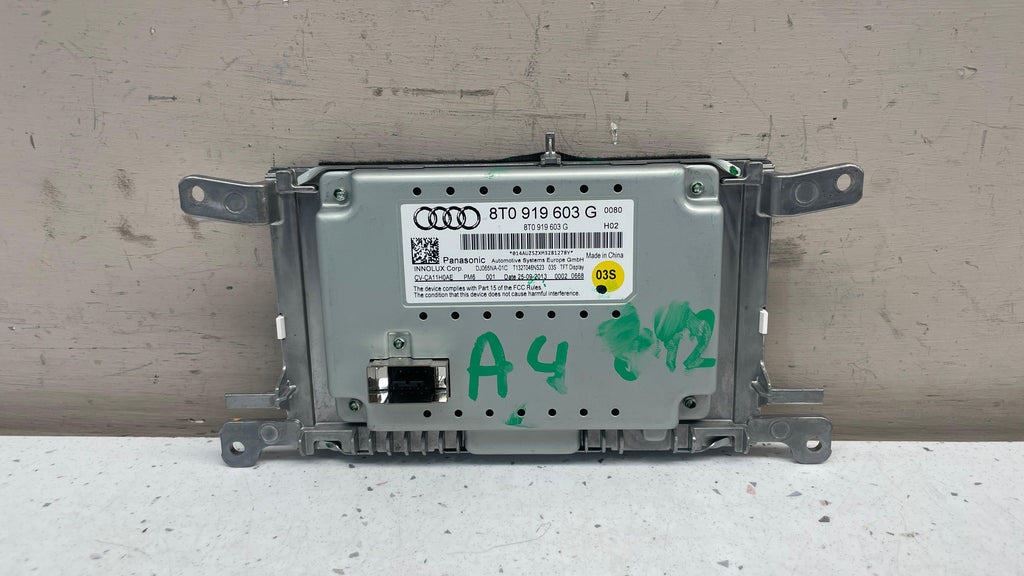 8T0919603G AUDI A4 MONITOR DISPLAY SCREEN UNIT