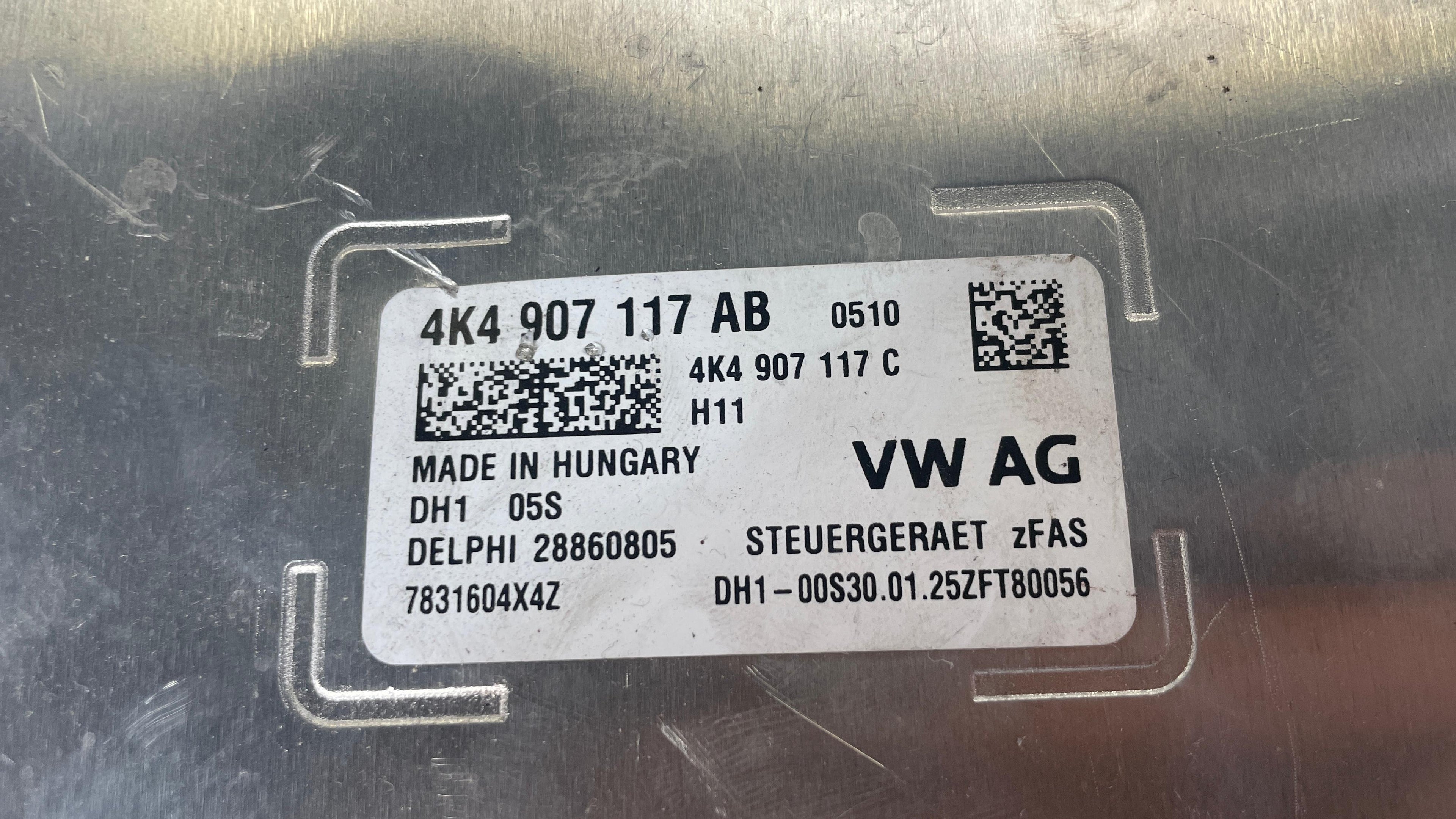 4K4907117AB AUDI CONTROL UNIT ASSISTANCE SYSTEMS FOR CAMERA