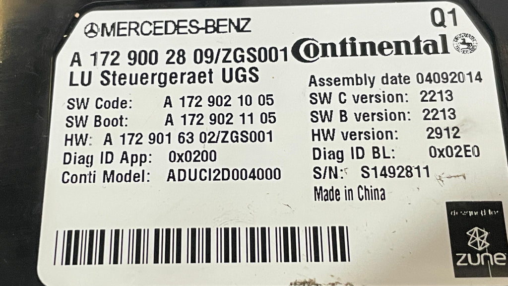 A1729002809 MERCEDES CLA INTERFACE COMMUNICATION MODULE