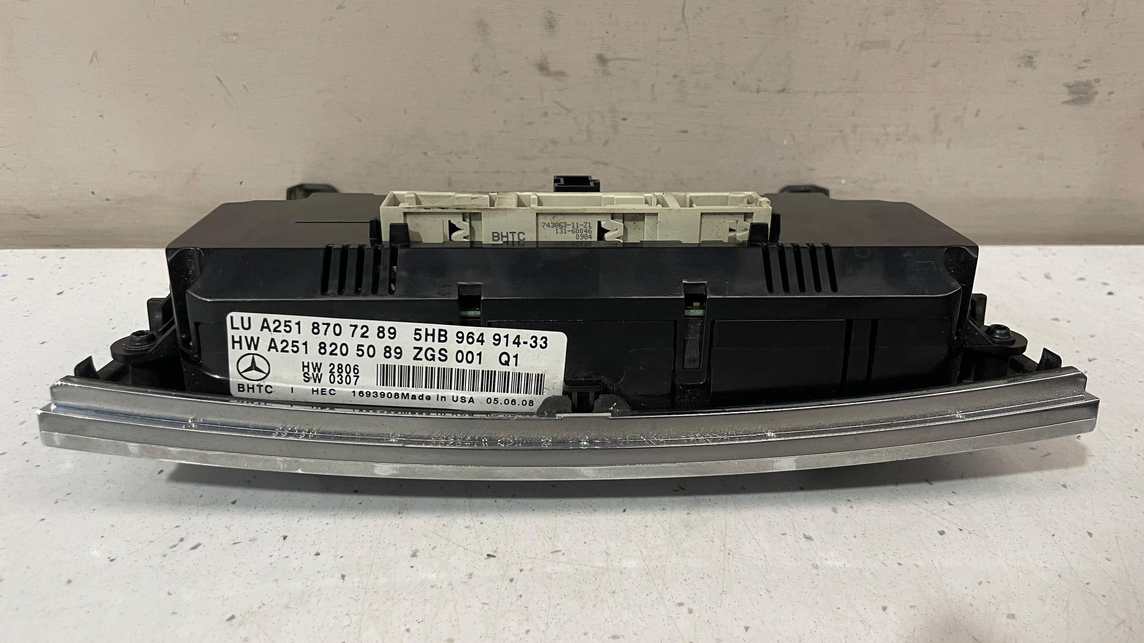 A2518707289 MERCEDES W164 HEATER CONTROL PANEL