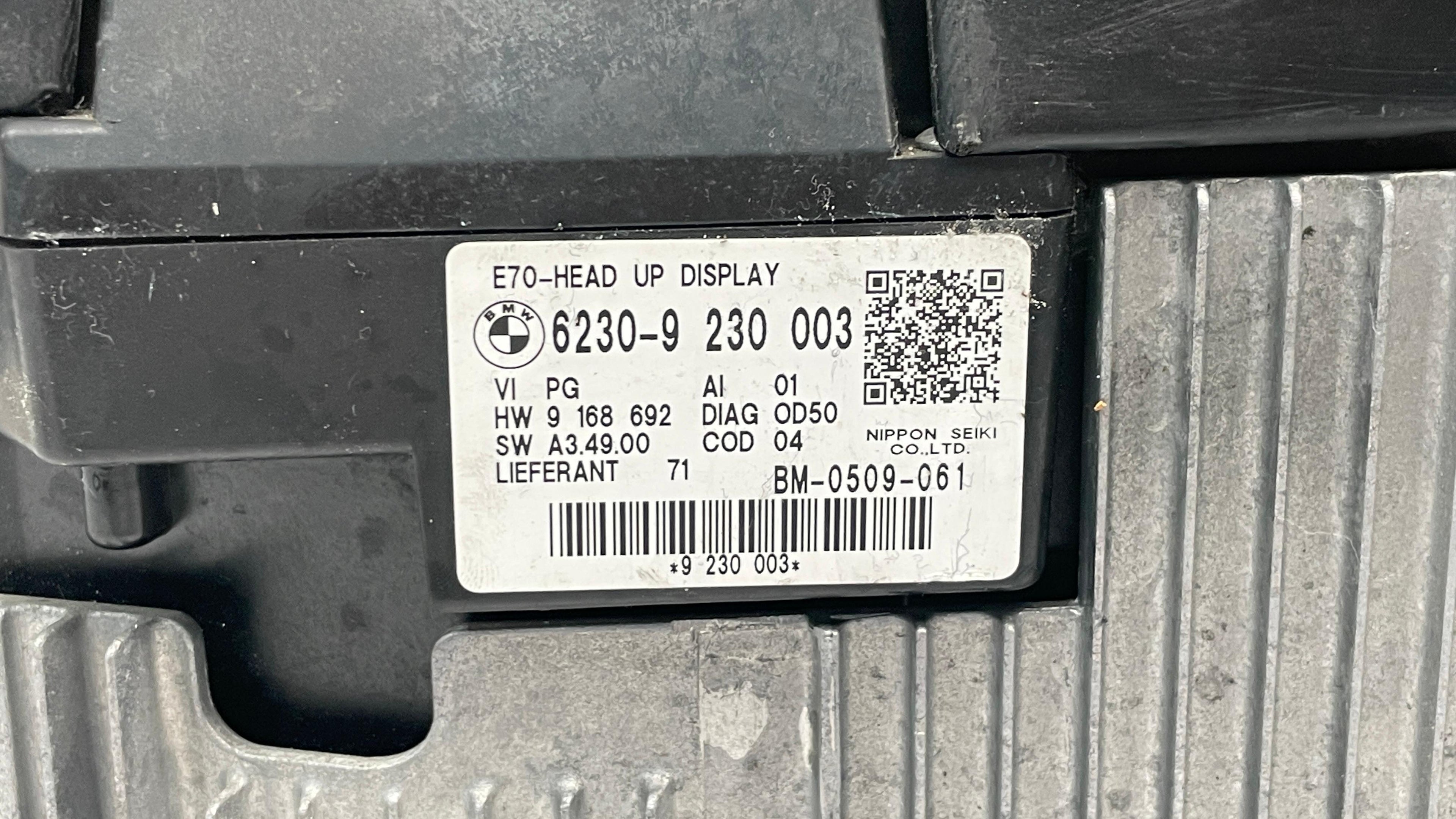 6230-9230003 BMW X5 E70 NAVIGATION DASHBOARD SCREEN