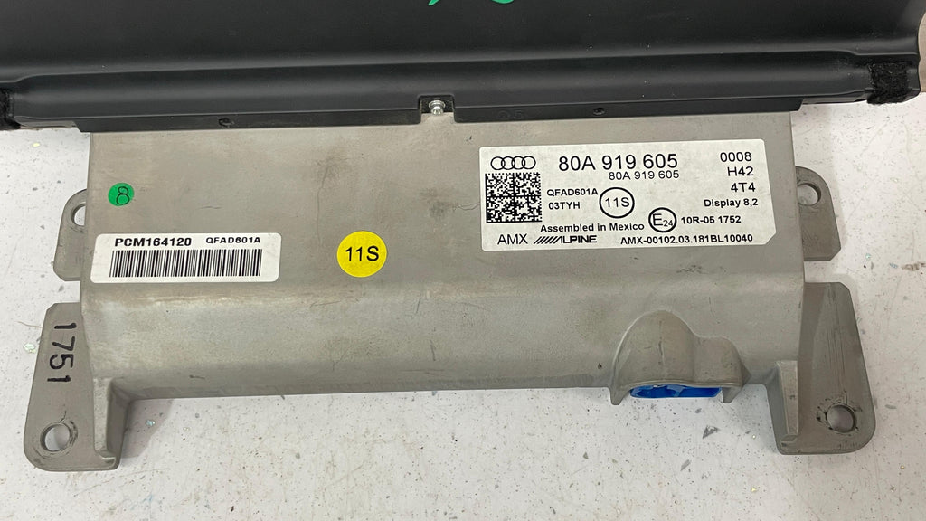 80A919605 AUDI  SQ5 DISPLAY SCREEN CONTROL UNIT