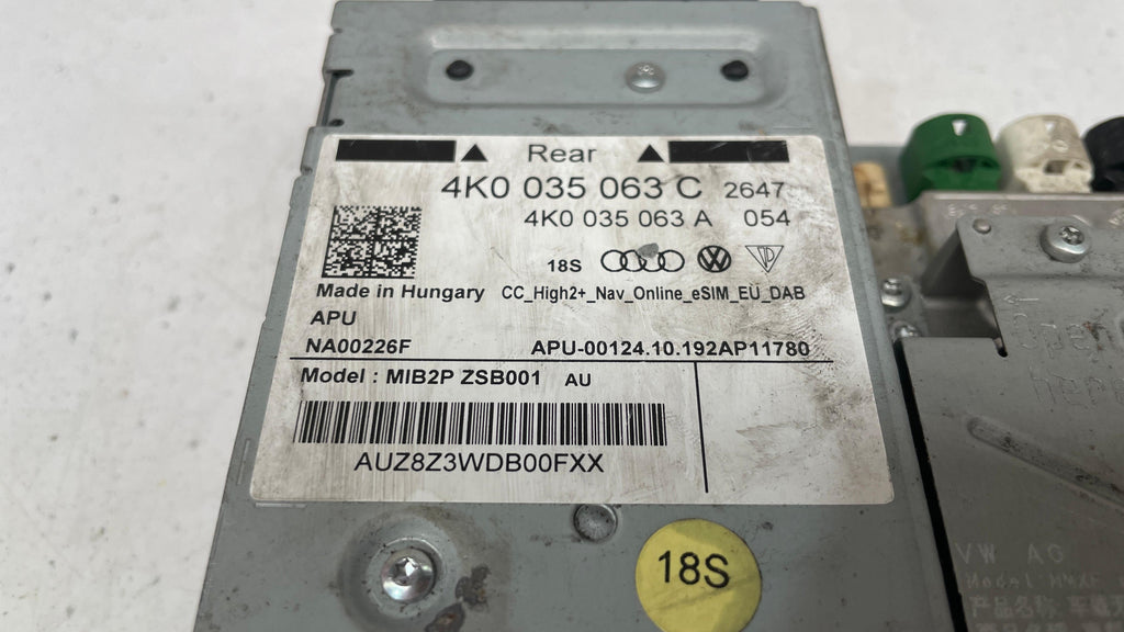 4K0035063C AUDI CENTRAL COMPUTER MULTIMEDIA MAIN UNIT