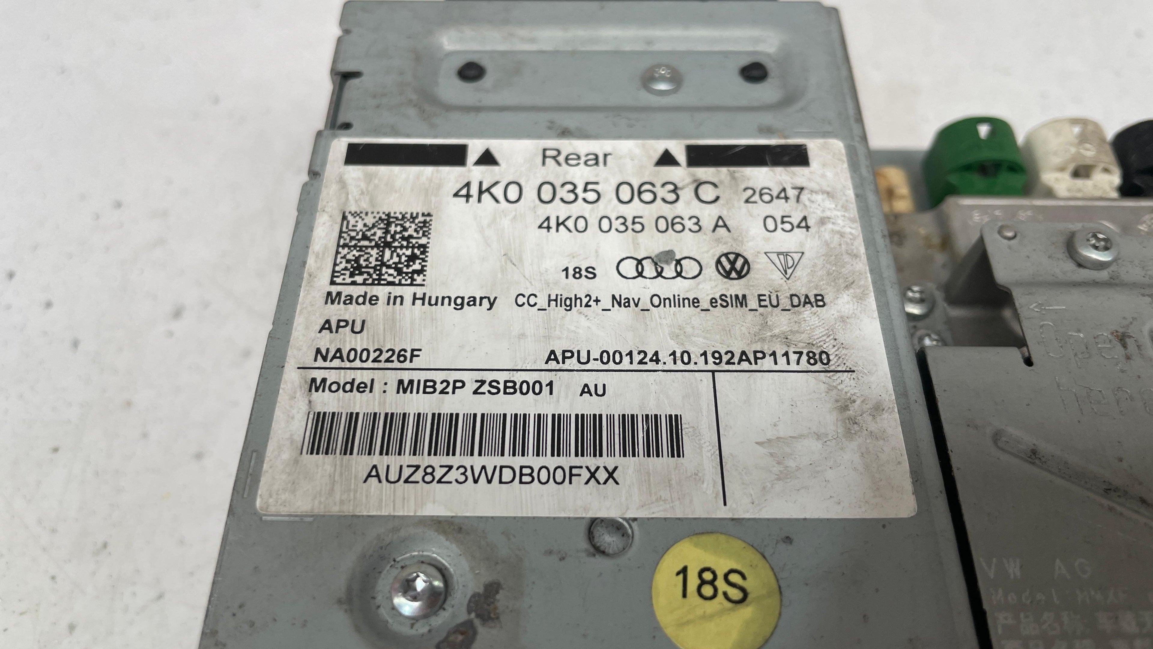 4K0035063C AUDI CENTRAL COMPUTER MULTIMEDIA MAIN UNIT