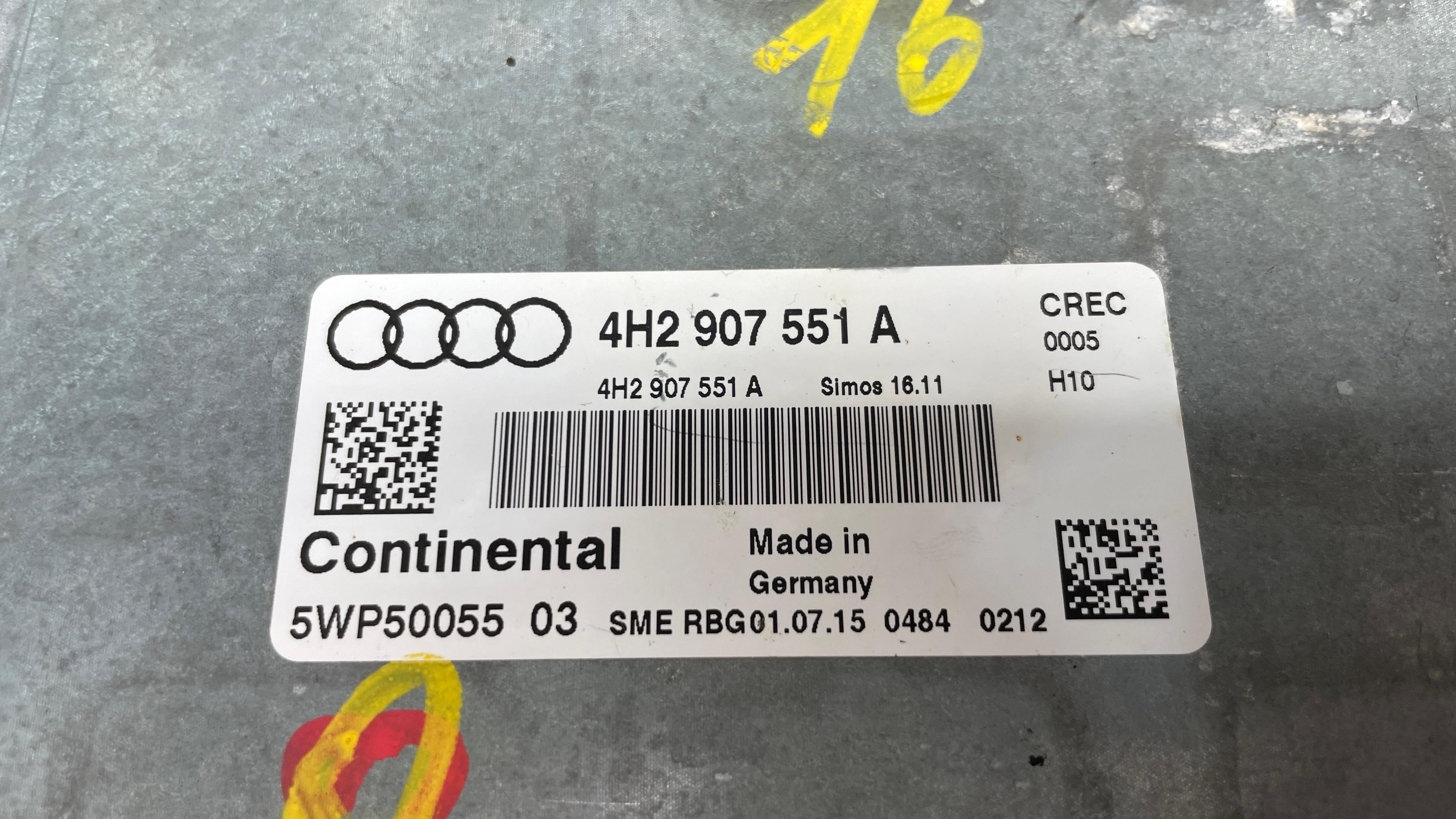 4H2907551A  AUDI A8 ENGINE CONTROL UNIT ECU